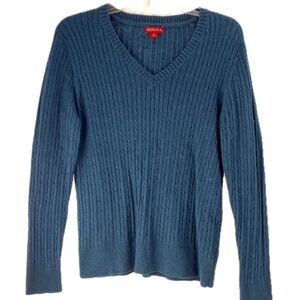 V-Neck Sweater Cotton/Wool - Size: Large